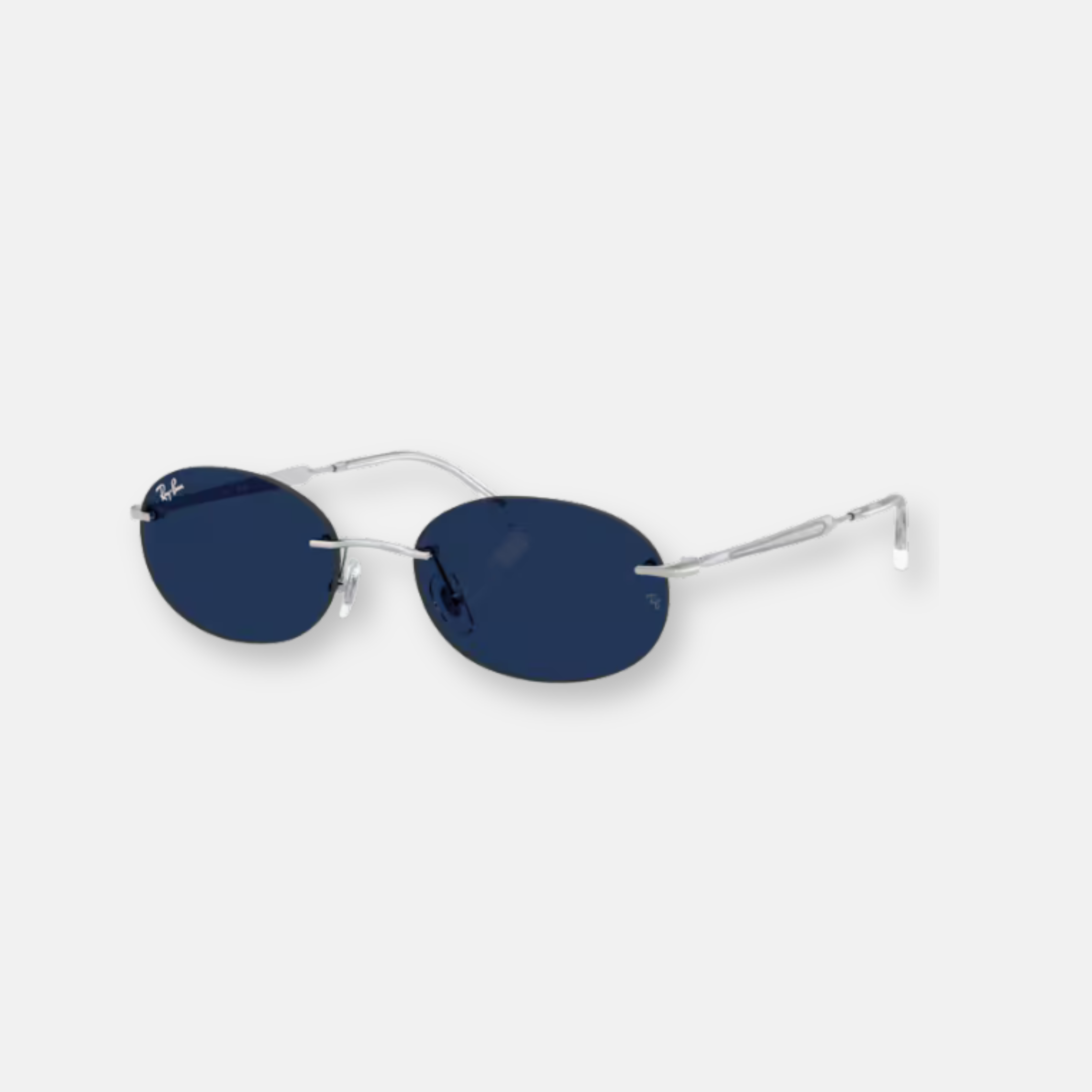 Ray-Ban RB3767 003/MF silver sunglasses with dark grey lenses 