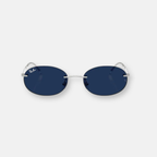 Ray-Ban RB3767 003/MF occhiali da sole argento con lenti grigio scuro