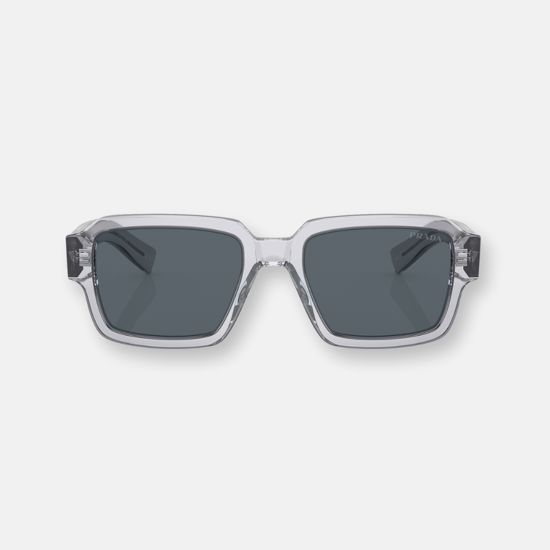 Prada PR 02ZS occhiali da sole grigio cristallo lenti cristallo
