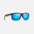 Maui Jim Huelo occhiali da sole rettangolari blu opaco lenti Blue Hawaii
