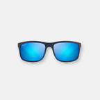 Maui Jim Huelo occhiali da sole rettangolari blu opaco lenti Blue Hawaii