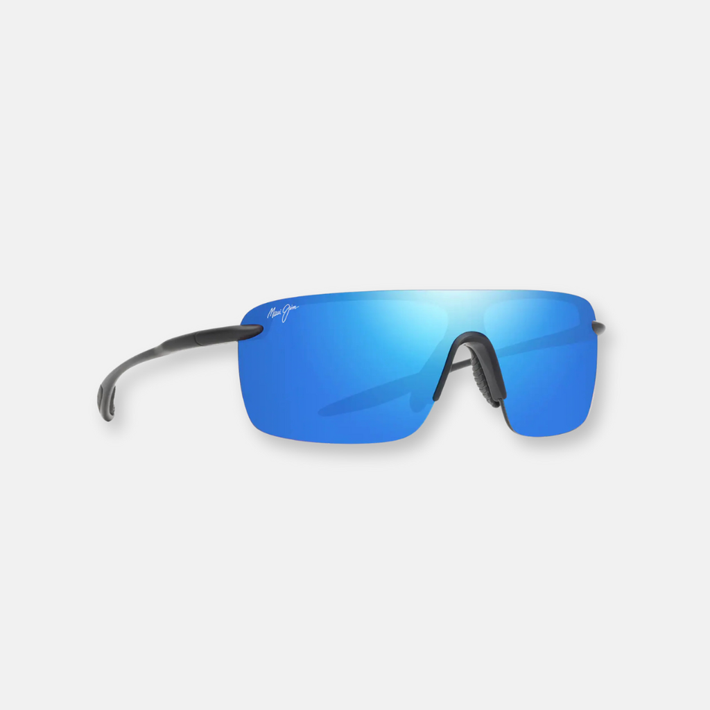 Maui Jim Palulu occhiali da sole nero opaco lenti Blue Hawaii