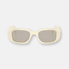 Prada Symbole PR 17WS occhiali da sole bianco latte lenti marrone chiare