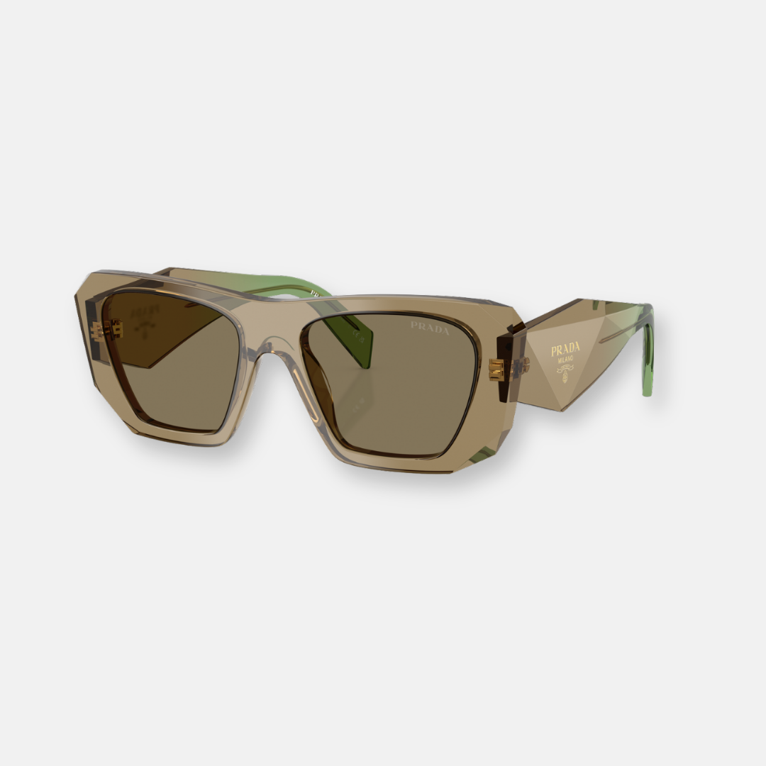 Prada Symbole PR B18S occhiali da sole terra lenti marrone chiaro