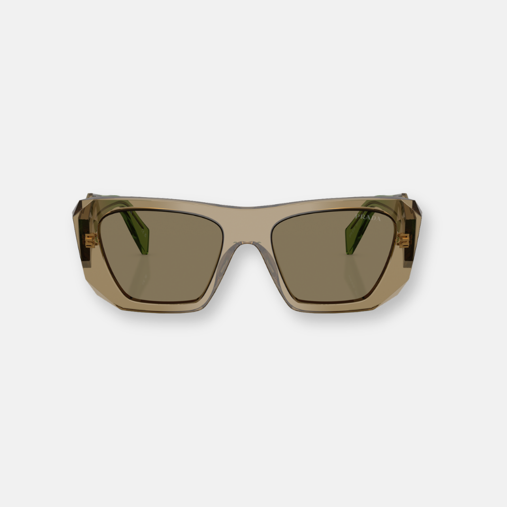 Prada Symbole PR B18S occhiali da sole terra lenti marrone chiaro
