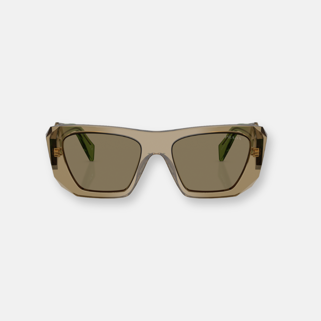 Prada Symbole PR B18S occhiali da sole terra lenti marrone chiaro
