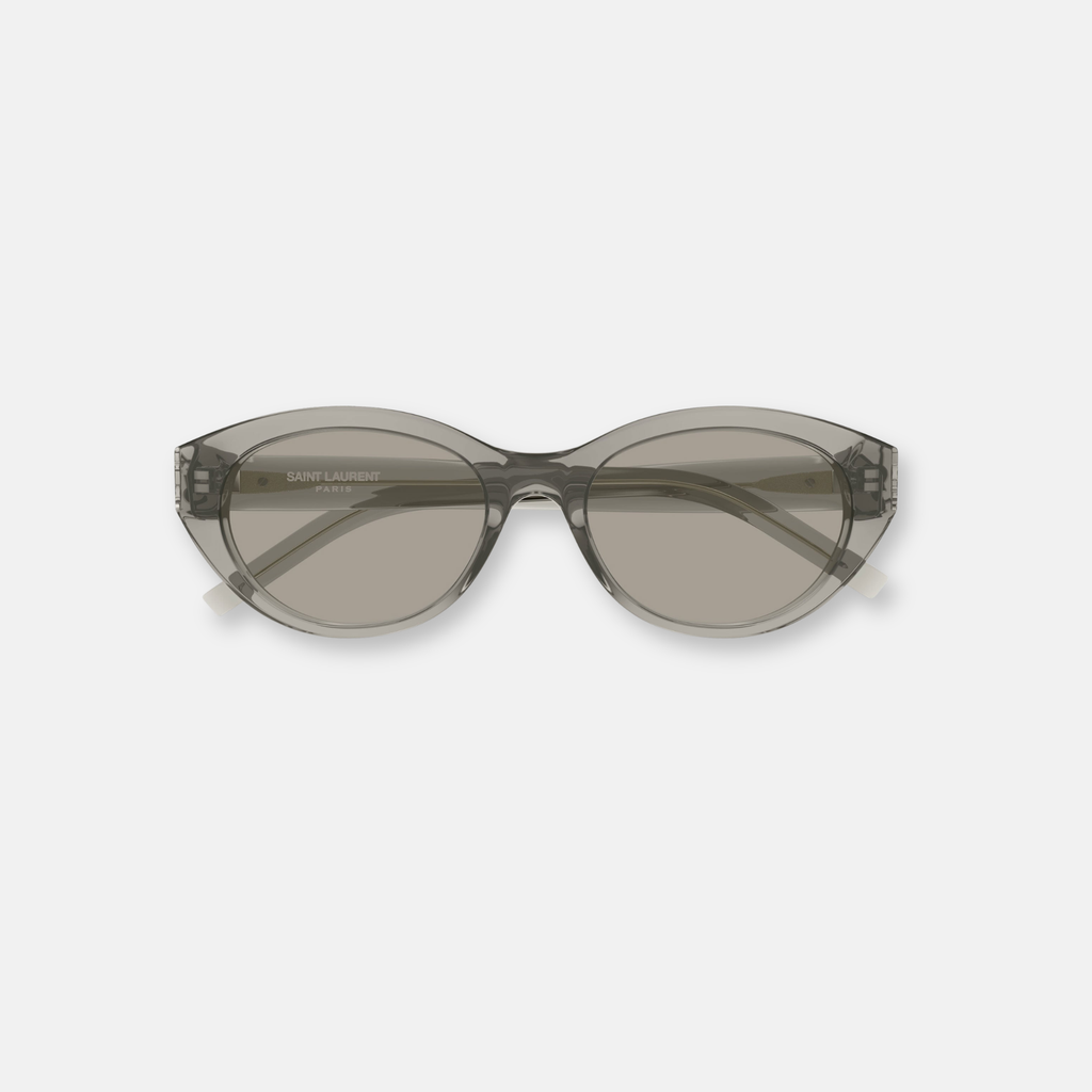 Saint Laurent SL M148 004 Marrone Trasparente con Lenti Grigie | Occhiali da Sole
