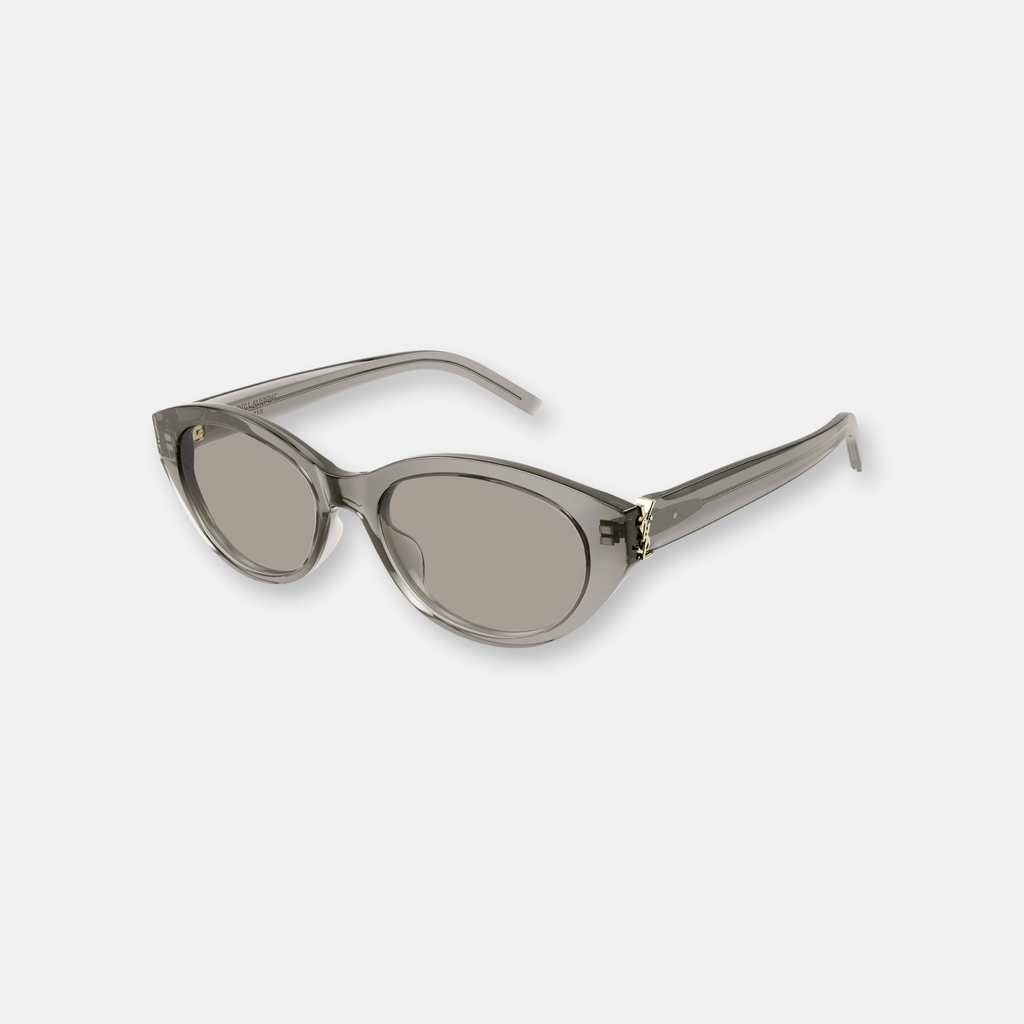 Saint Laurent SL M148 004 Marrone Trasparente con Lenti Grigie | Occhiali da Sole