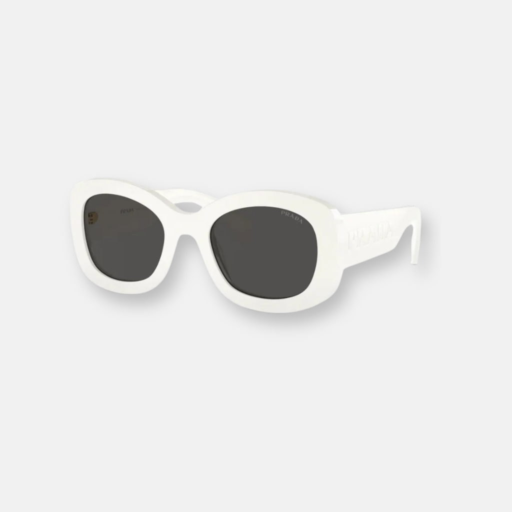 Prada A13S Bianco Talco con Lenti Dark Gray 54 | Occhiali da Sole