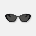 Prada Symbole SPRA02 occhiali da sole donna acetato nero design a gatto logo triangolo