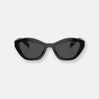 Prada Symbole SPRA02 occhiali da sole donna acetato nero design a gatto logo triangolo