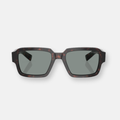 Prada PR 02ZS 17N20N occhiali da sole Root Tortoise con lenti blu