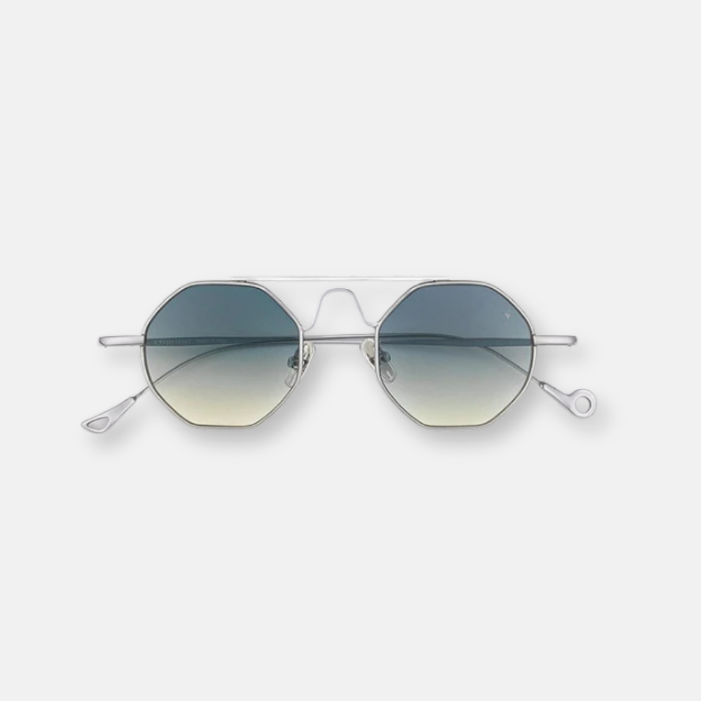 Eyepetizer Soho occhiali da sole argento lenti blu sfumato