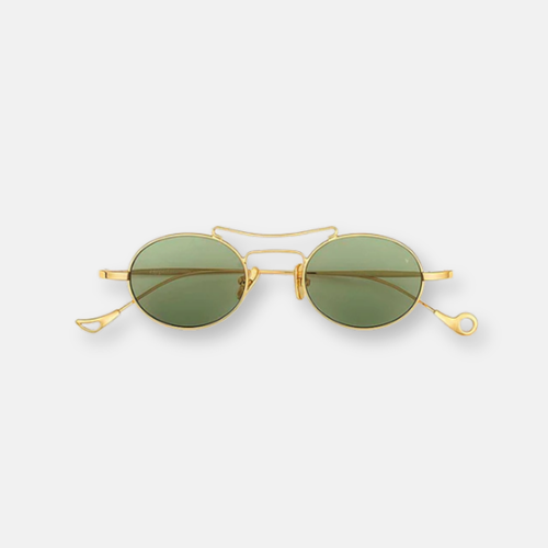 Eyepetizer Arno gold sunglasses with green lenses