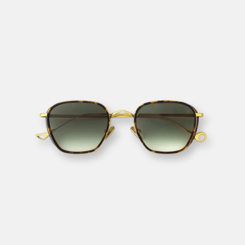 Eyepetizer Honoré sunglasses gold havana with green gradient lenses