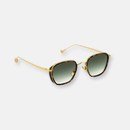Eyepetizer Honoré sunglasses gold havana with green gradient lenses