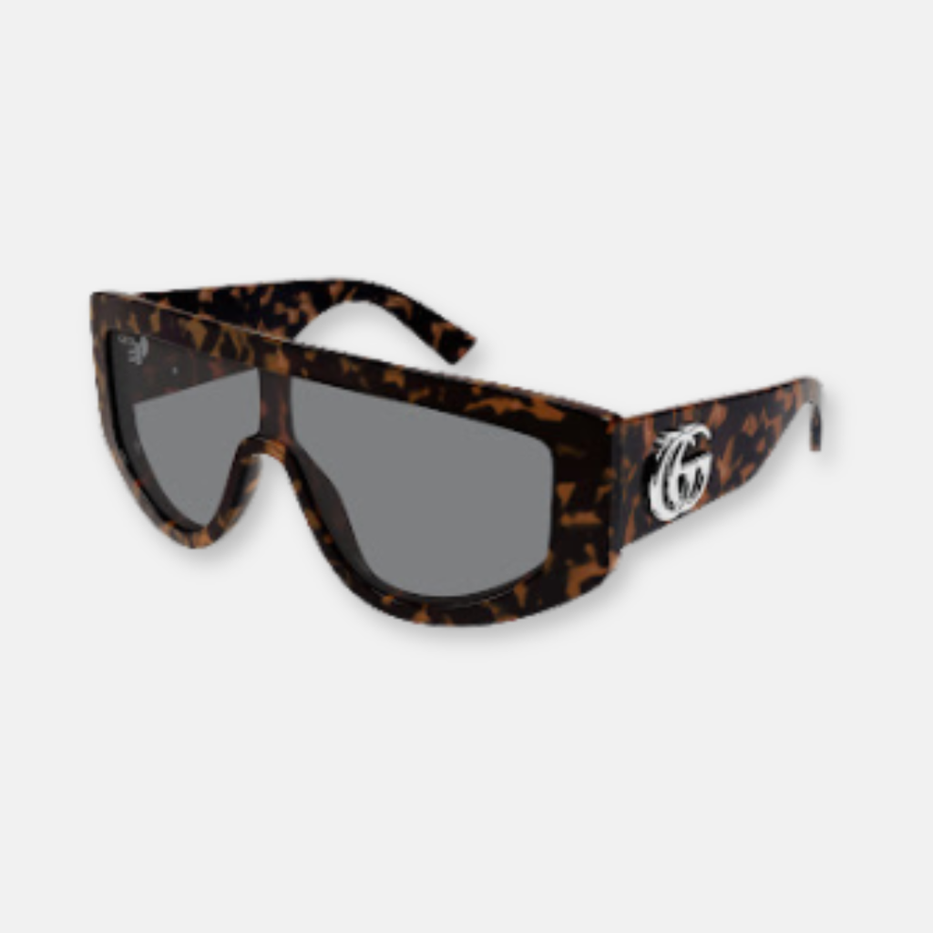 GUCCI GG1950S occhiali da sole tartarugato marrone scuro lenti grigio chiaro