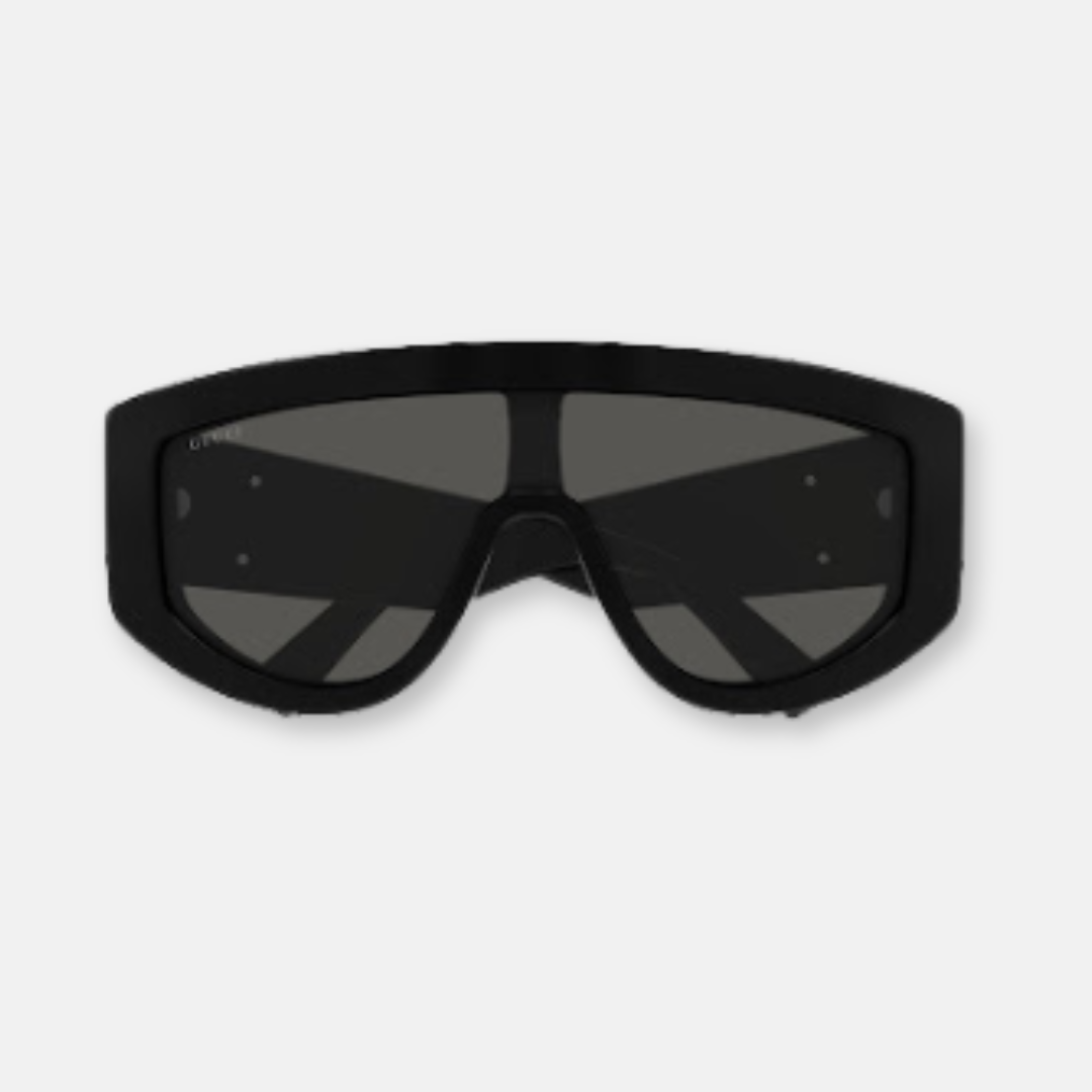 Gucci GG1950S black sunglasses with solid gray lenses
