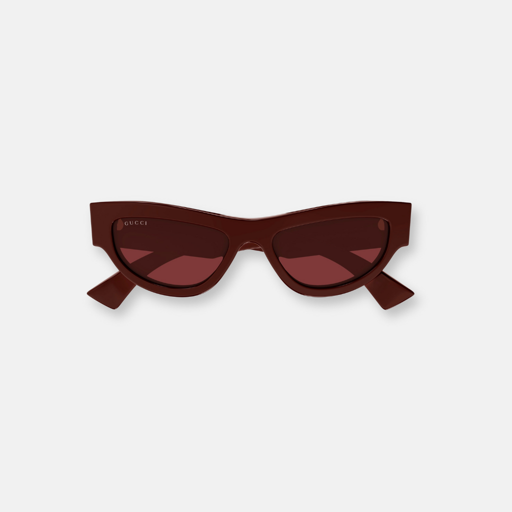 Gucci GG1834S 003 burgundy sunglasses with solid burgundy lenses