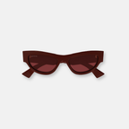 Gucci GG1834S 003 burgundy sunglasses with solid burgundy lenses