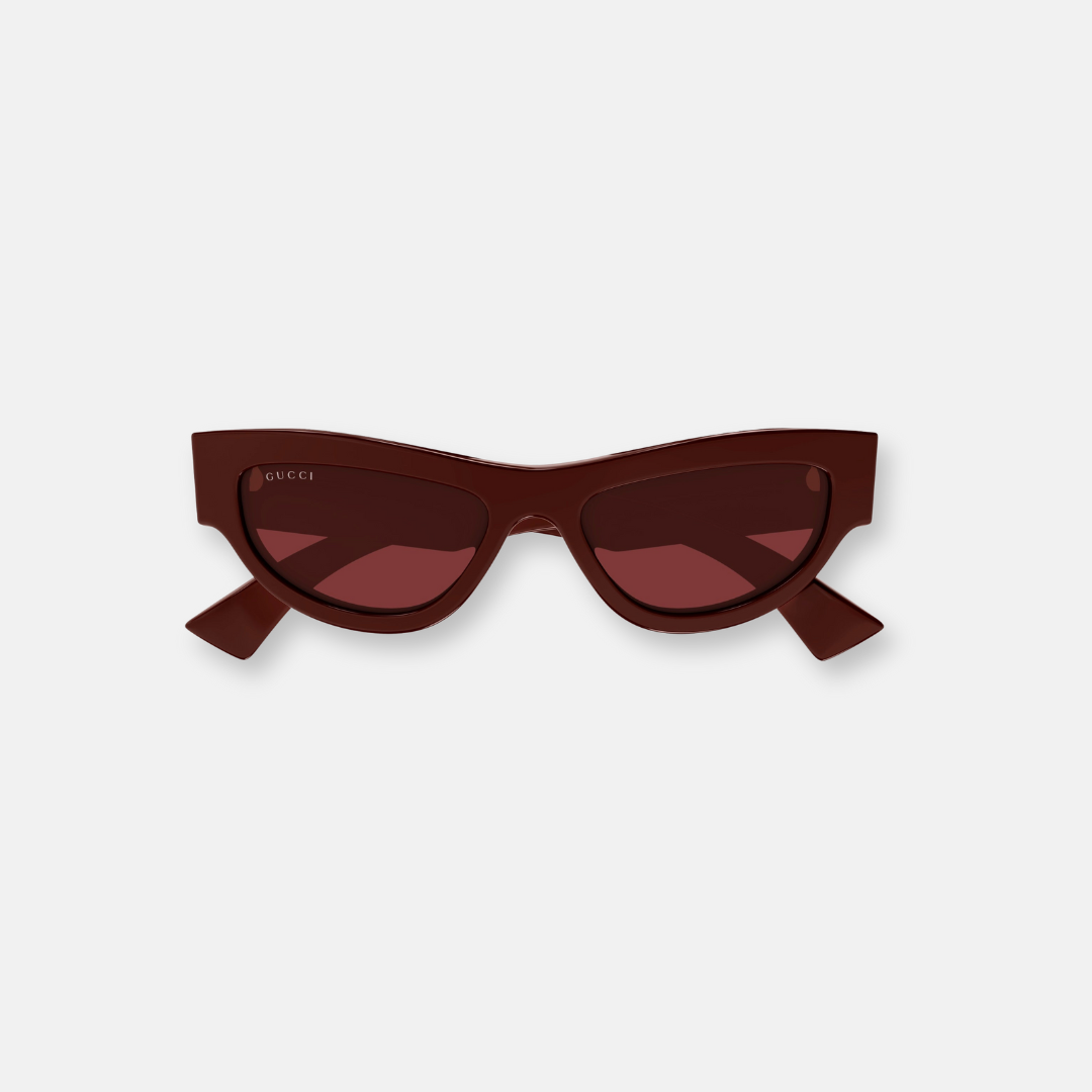 Gucci GG1834S 003 burgundy sunglasses with solid burgundy lenses