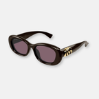 Gucci GG1829SK occhiali da sole con logo GG Running in metallo
