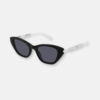 Gucci GG1968S occhiali da sole donna cat-eye nero aste argento con cristalli