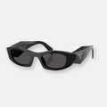 Prada PR B16S Symbole occhiali da sole nero lenti grigie scure