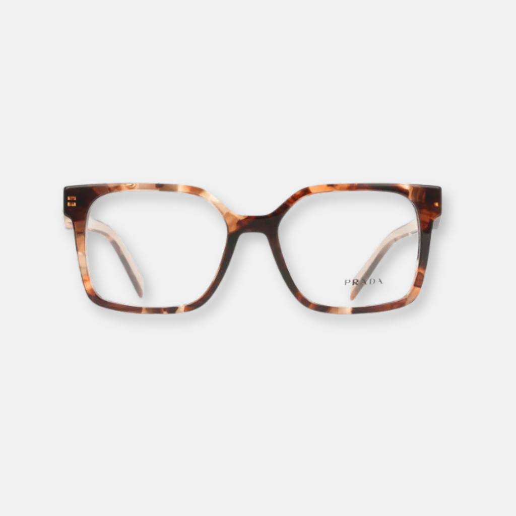 Prada PR B03V 07R1O1 Occhiale da Vista in Acetato Caramello Avana