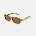 Gucci GG2152S 004 Avana Lucido | Occhiali da Sole Rettangolari Donna