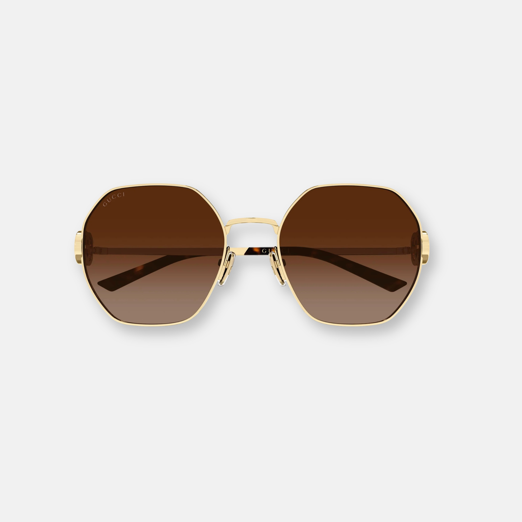 Gucci GG2046S 003 Oro Lucido | Occhiali da Sole Geometrici Donna