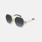 Gucci GG2046S 001 Oro Lucido | Occhiali da Sole Geometrici Donna