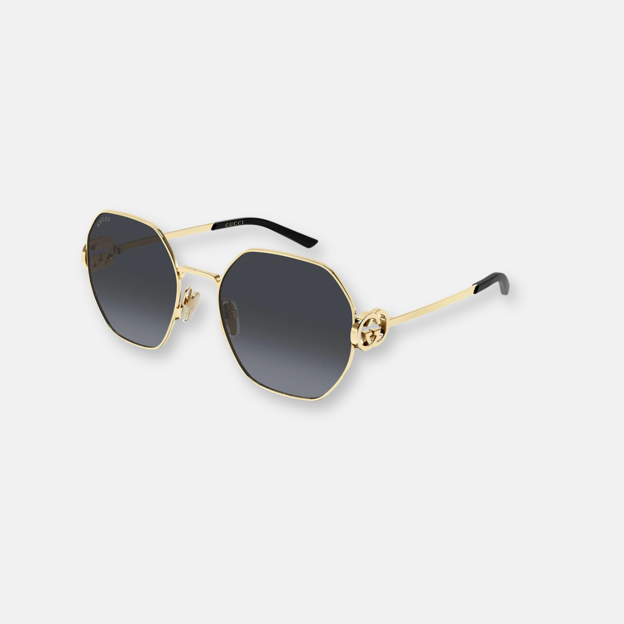 Gucci GG2046S 001 Shiny Gold | Women's Geometric Sunglasses