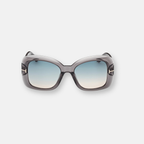 Tom Ford Sandra-02 Grey Shiny with Green Gradient Lenses | Sunglasses
