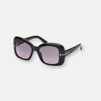Tom Ford Sandra-02 Nero Lucido con Lenti Fumo Sfumato | Occhiali da Sole