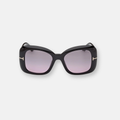 Tom Ford Sandra-02 Nero Lucido con Lenti Fumo Sfumato | Occhiali da Sole