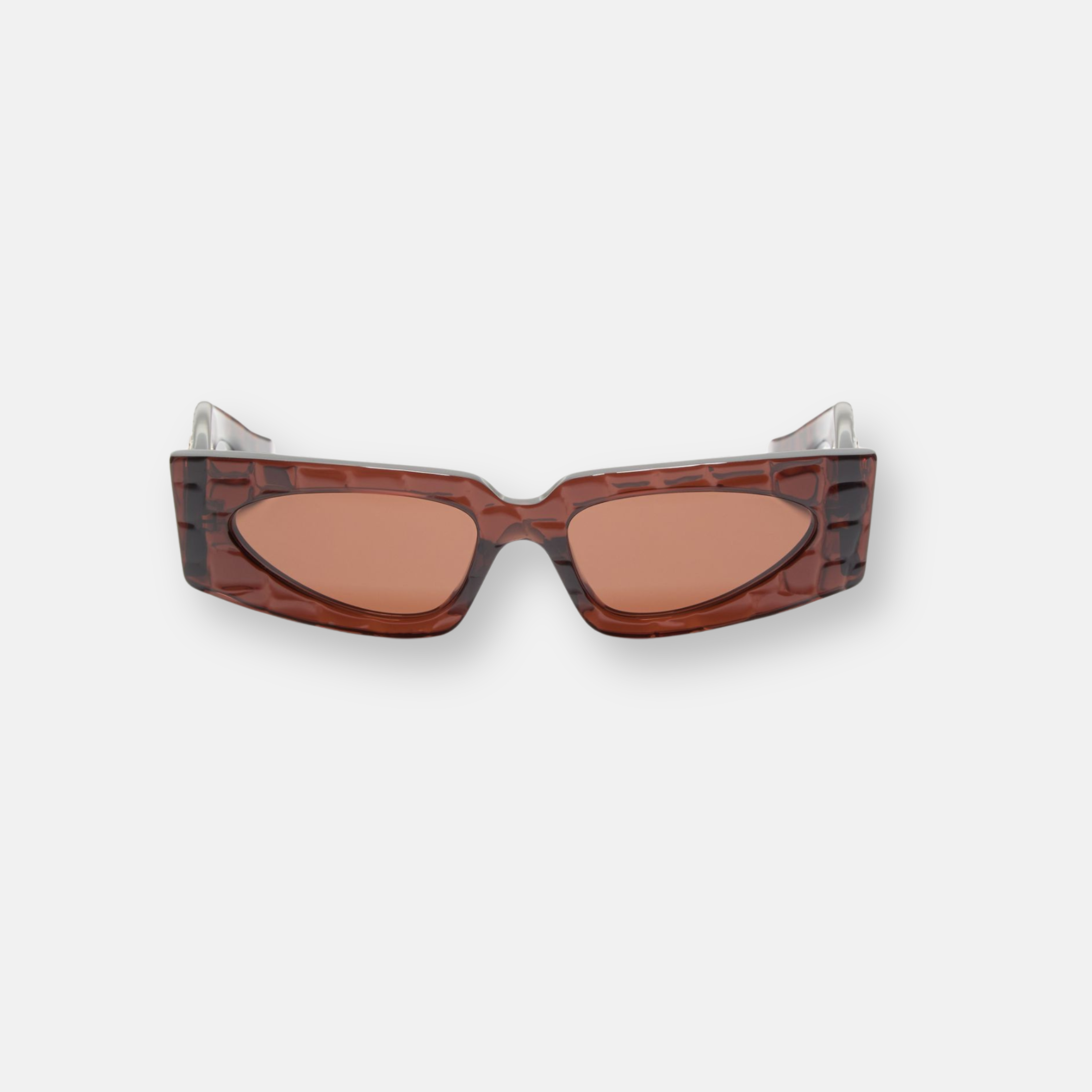 Valentino Occhiali da Sole Cat-Eye Effetto Coccodrillo Marrone | VLogo