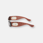 Valentino Occhiali da Sole Cat-Eye Effetto Coccodrillo Marrone | VLogo