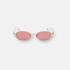 Valentino Occhiali da Sole Glasant in Metallo con VLogo | Design Ovale
