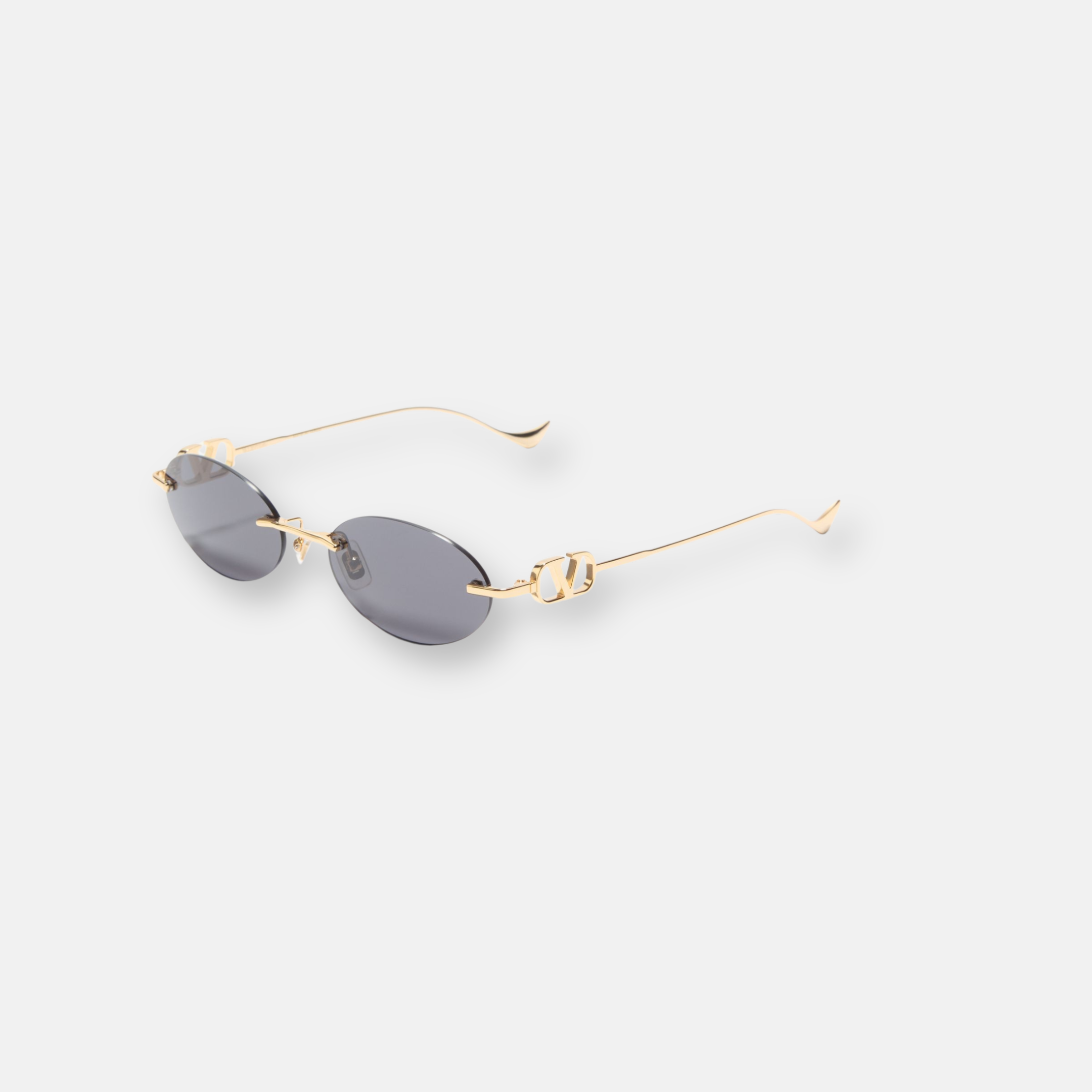 Valentino Occhiali da Sole Glasant in Metallo con VLogo | Design Ovale