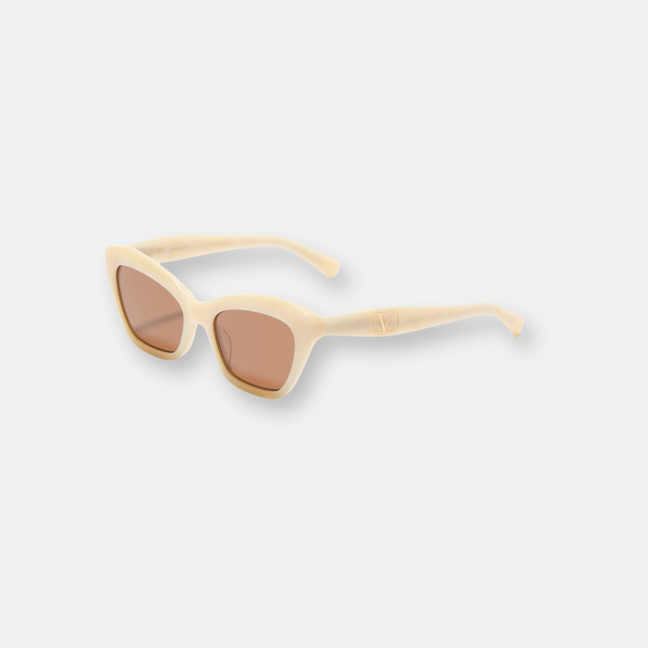 Valentino Occhiali da Sole Cat-Eye Avorio| VLogo Laccato