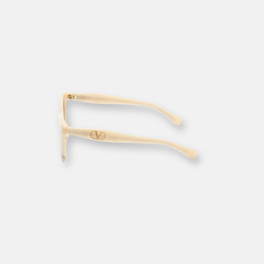 Valentino Occhiali da Sole Cat-Eye Avorio| VLogo Laccato