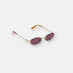 Miu Miu MU A54S Gold with Ruby Lenses | Women's Oval Sunglasses
