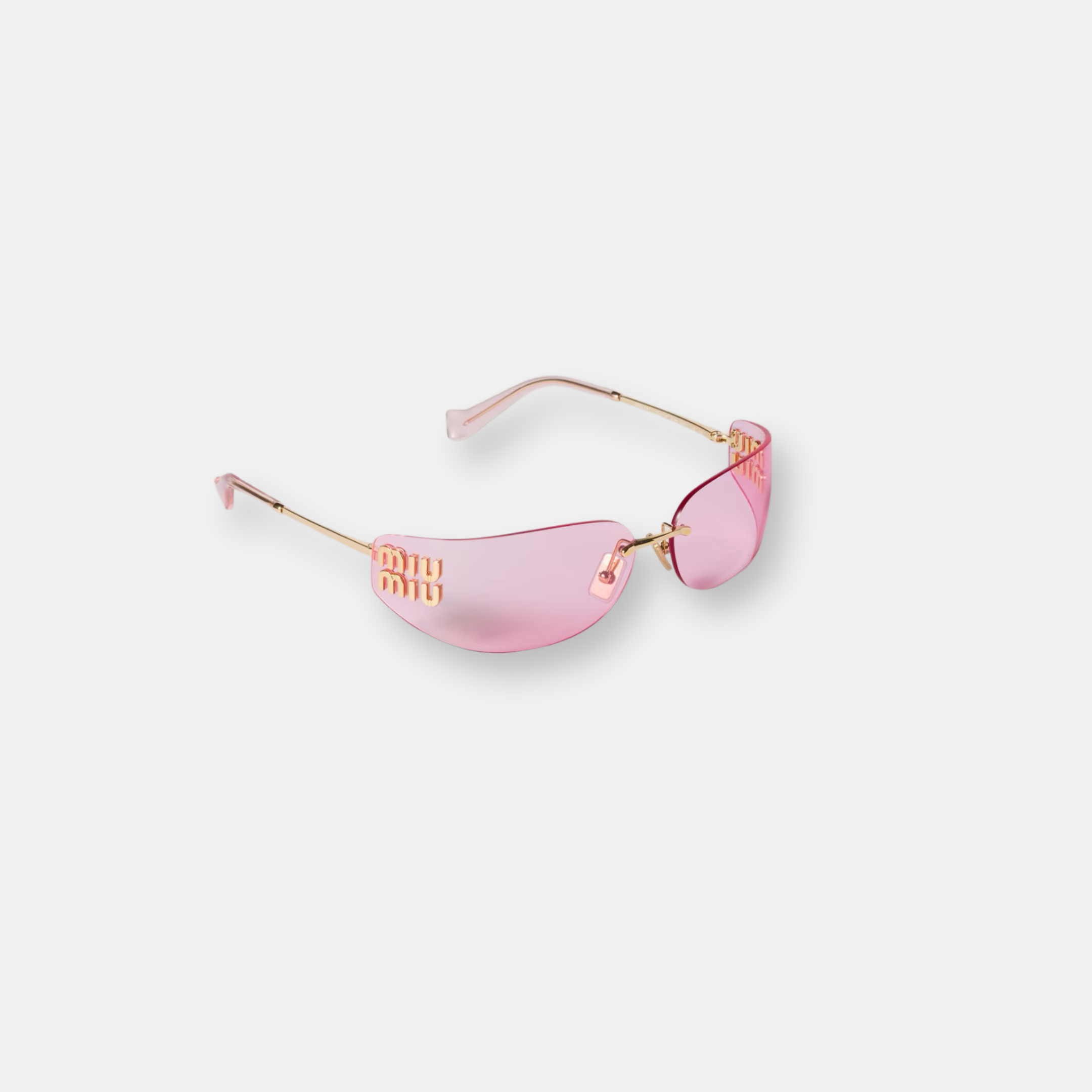 Miu Miu MU A51S Gold | Women's Oversized Metal Sunglasses