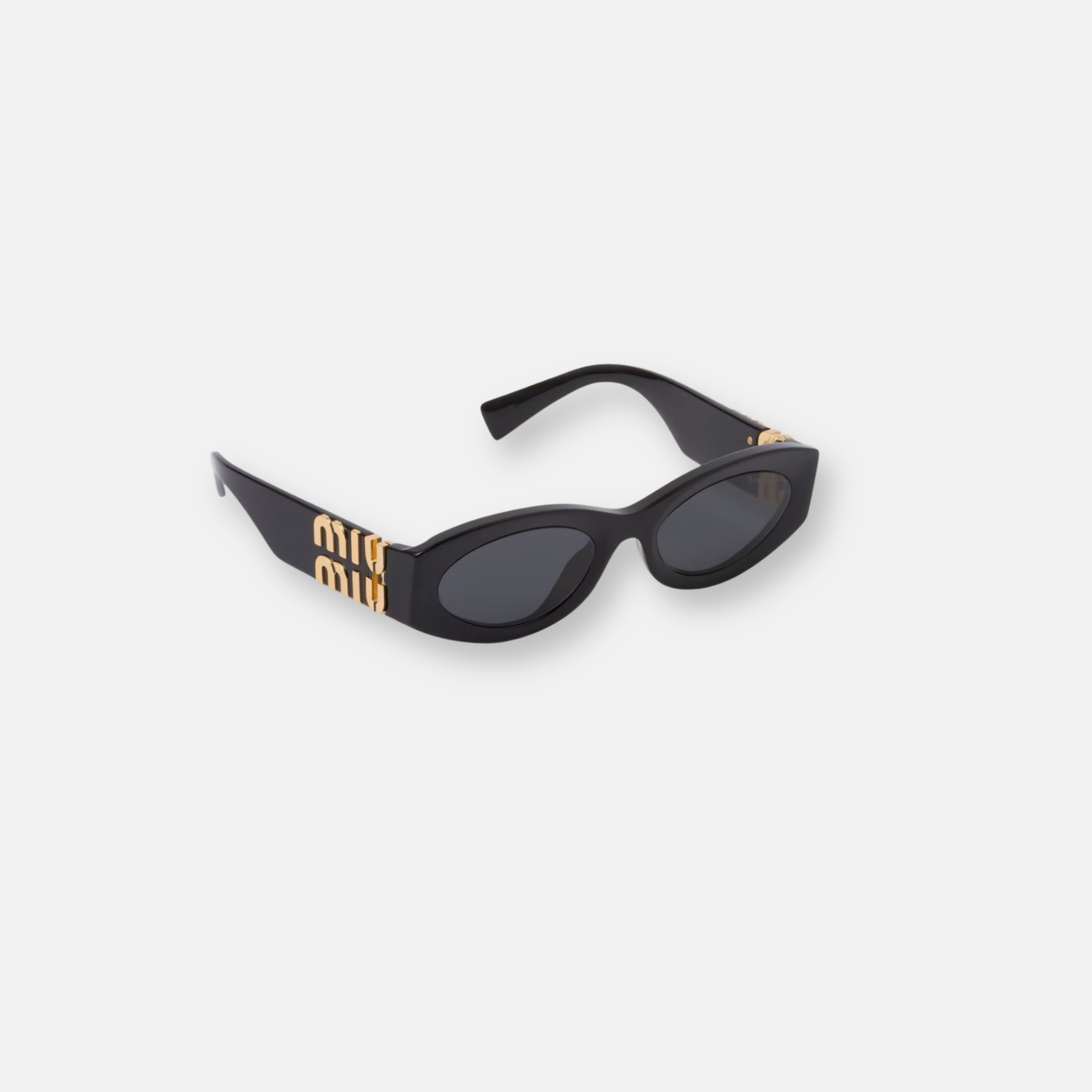 Miu Miu MU 11WS Glimpse Nero | Occhiali da Sole Ovali Donna