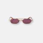 Miu Miu MU B52S Envie Ottone e Lenti Marsala | Occhiali da Sole Geometrici Donna