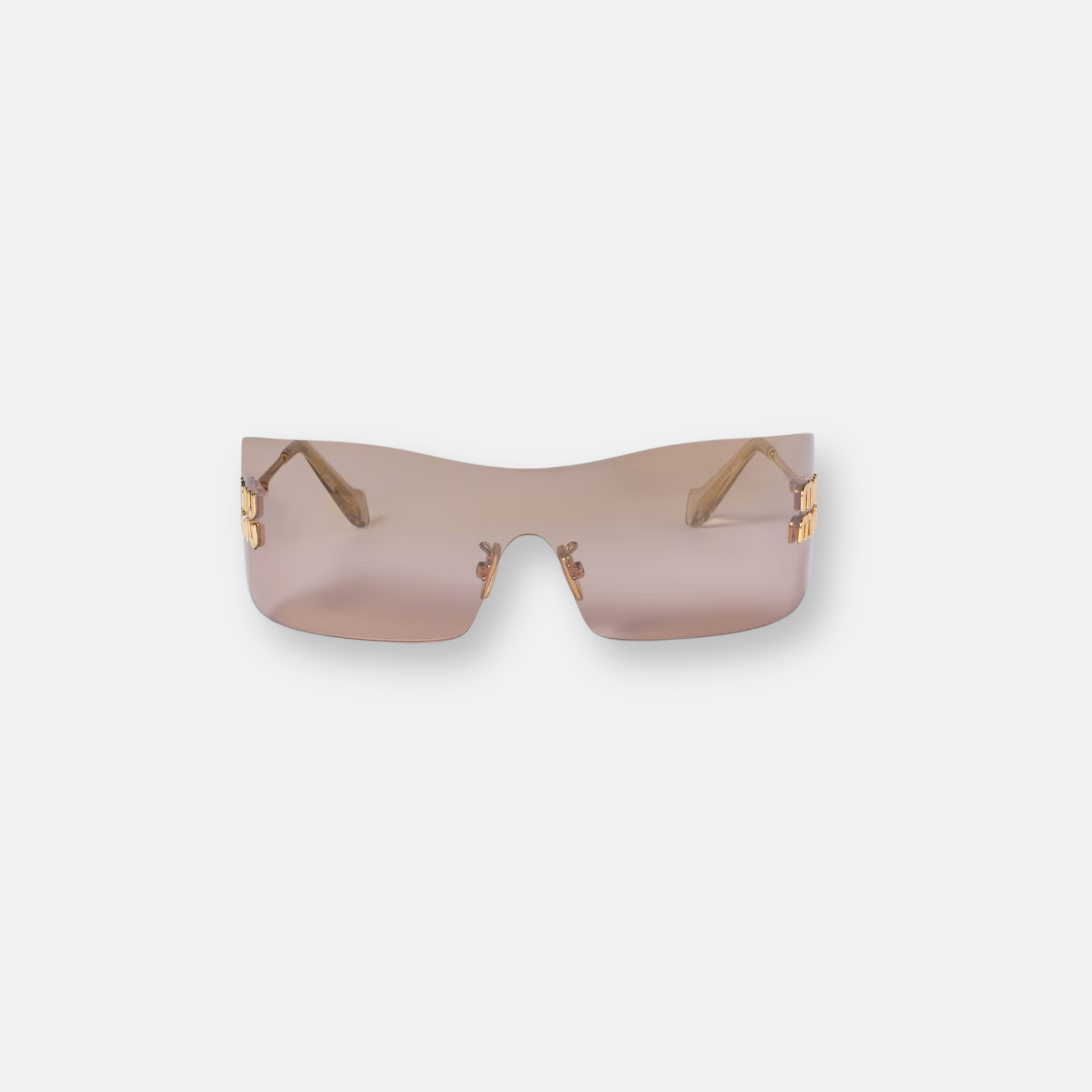 Miu Miu Aube MU B53S Oro | Occhiali da Sole Mascherina Rimless Donna
