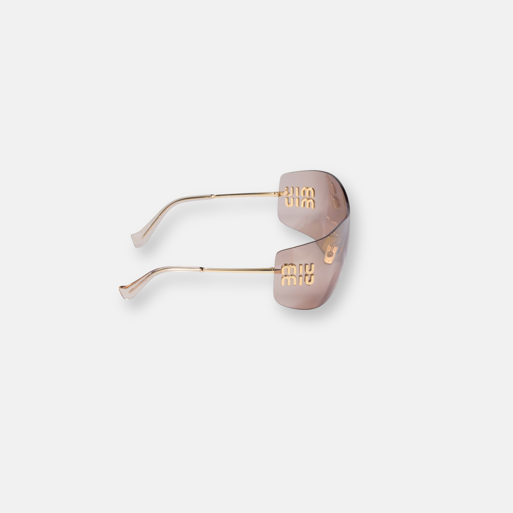 Miu Miu Aube MU B53S Oro | Occhiali da Sole Mascherina Rimless Donna