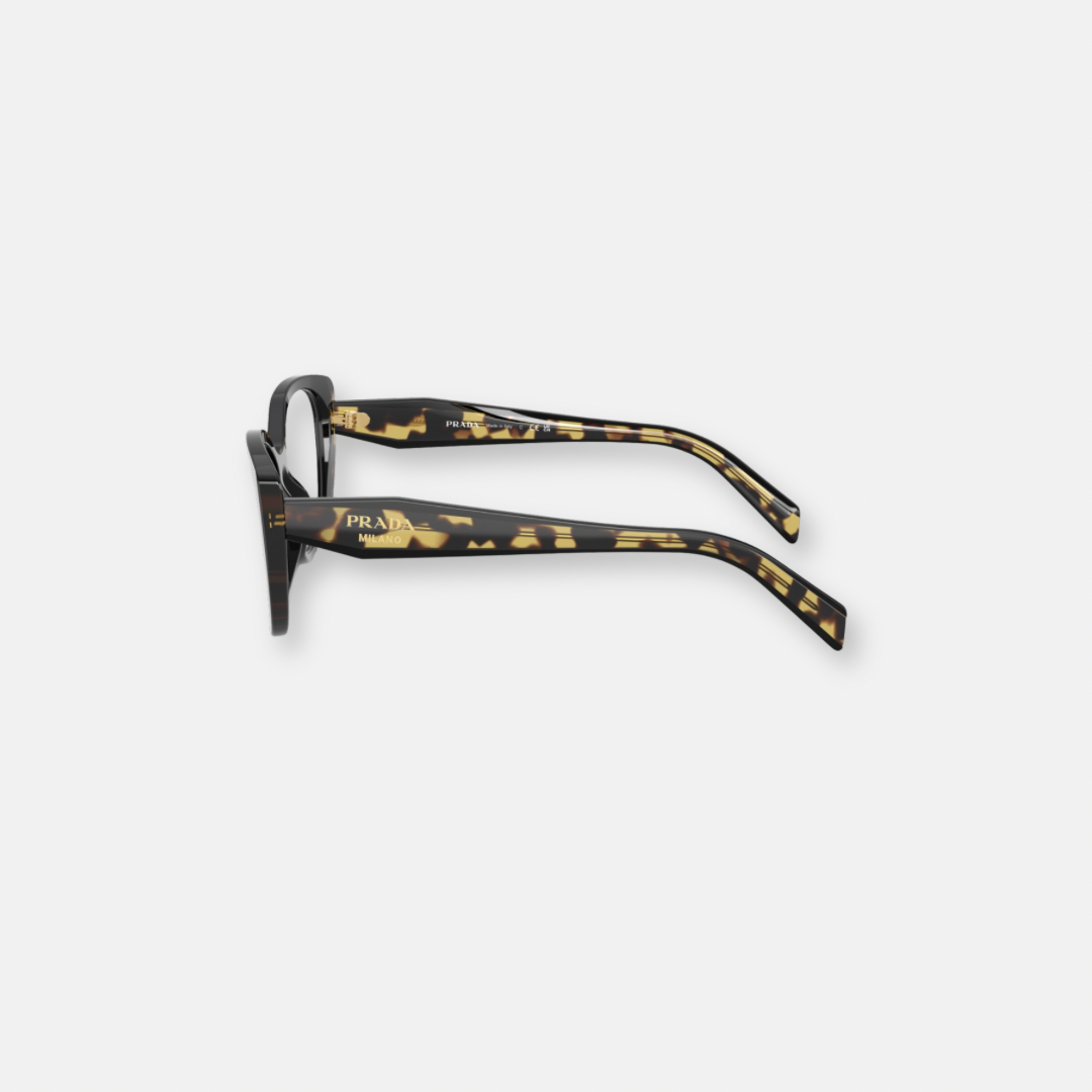 Prada PR B04V 3891O1 occhiali da vista neri con dettaglio camouflage