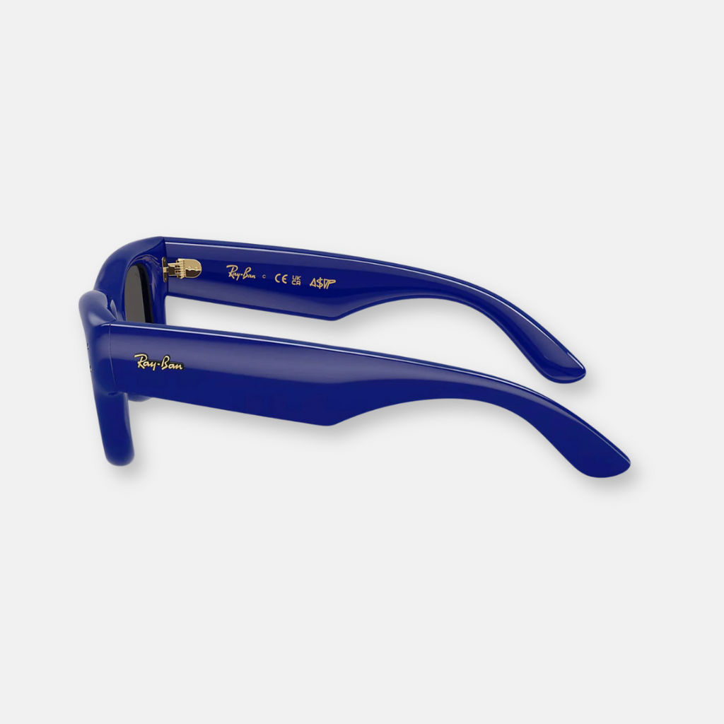 Ray-Ban Wayfarer Puffer occhiali da sole blu lucido lenti Ultra Black